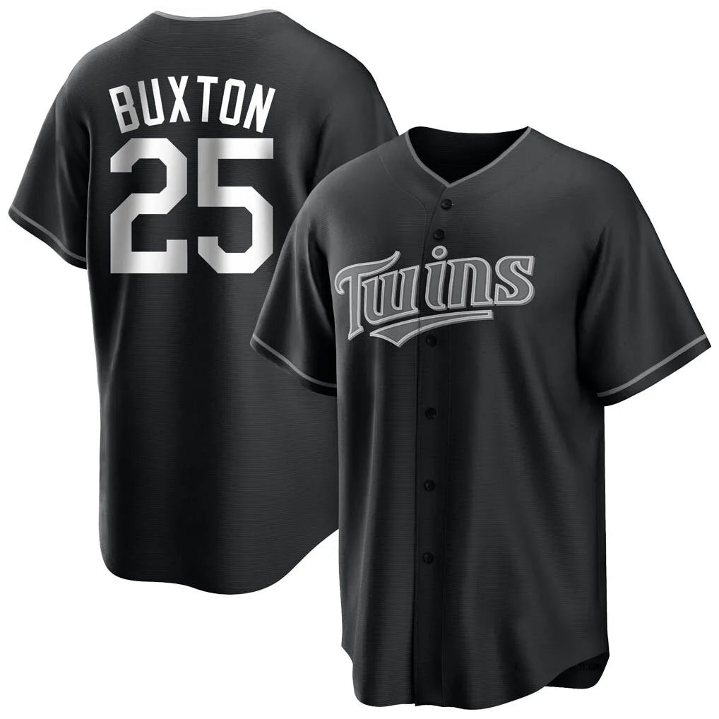 Kooe M.Twins #25 Byron Buxton Player Black Home Game Stitched Jerseys