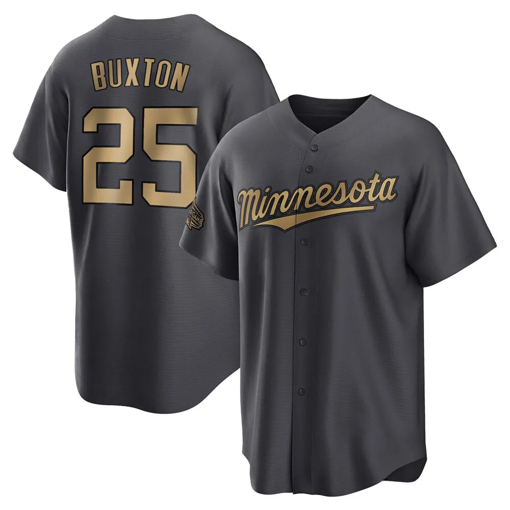Kooe M.Twins #25 Byron Buxton Player Charcoal All-Star Game Home Stitched Jerseys