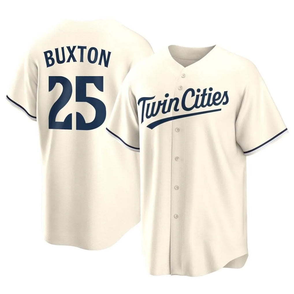 Kooe M.Twins #25 Byron Buxton Player Cream Game Limited Home Stitched Jerseys