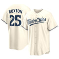 Kooe M.Twins #25 Byron Buxton Player Cream Game Limited Home Stitched Jerseys