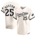 Kooe M.Twins #25 Byron Buxton Player Cream Home Limited Stitched Jerseys