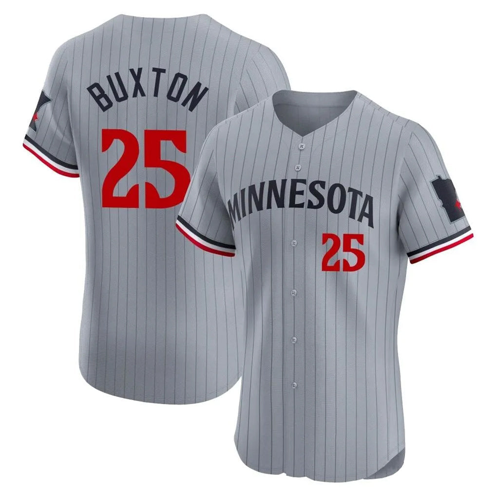 Kooe M.Twins #25 Byron Buxton Player Gray Home Limited Elite Stitched Jerseys