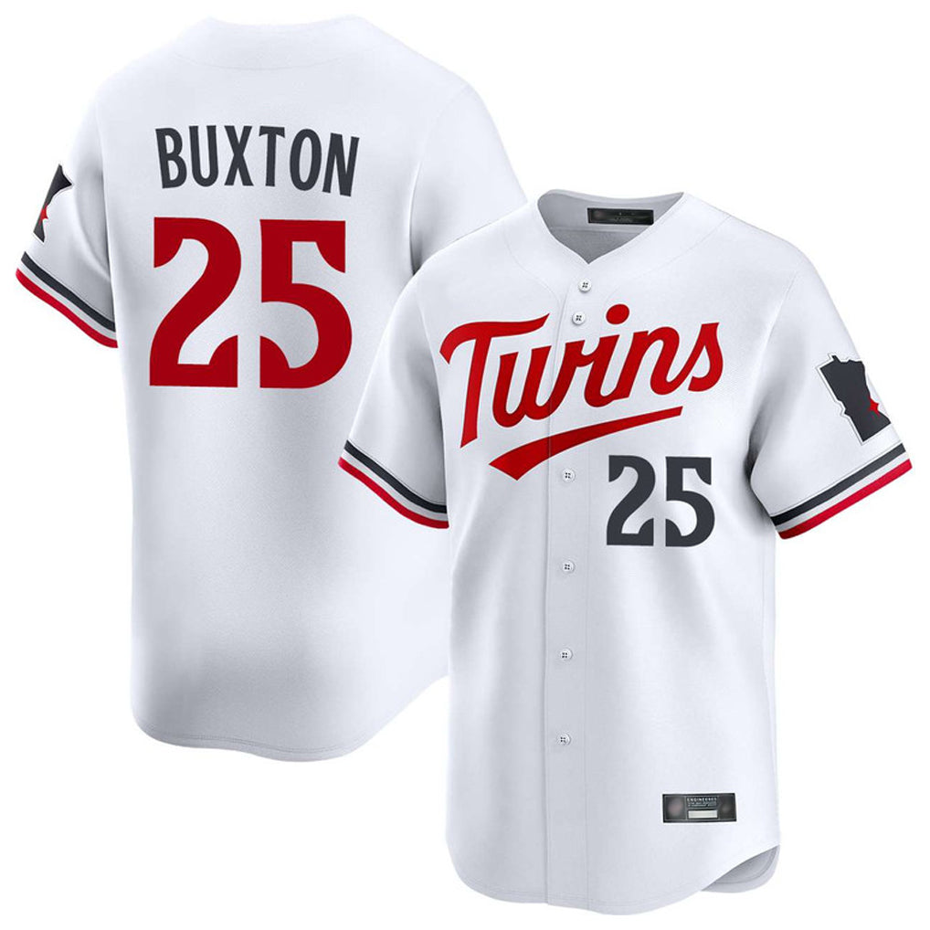Kooe M.Twins #25 Byron Buxton Player White Home Limited Stitched Jerseys