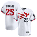 Kooe M.Twins #25 Byron Buxton Player White Home Limited Stitched Jerseys