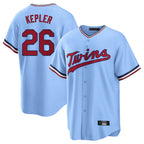 Kooe M.Twins #26 Max Kepler Player Light Blue Road Cooperstown CollectionKillebrew T-shirt Stitched Jerseys