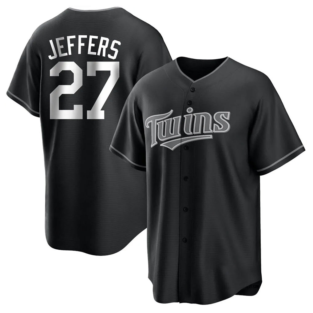 Kooe M.Twins #27 Ryan Jeffers Player Black Home Game Stitched Jerseys