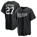 Kooe M.Twins #27 Ryan Jeffers Player Black Home Game Stitched Jerseys