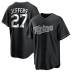 Kooe M.Twins #27 Ryan Jeffers Player Black Home Game Stitched Jerseys