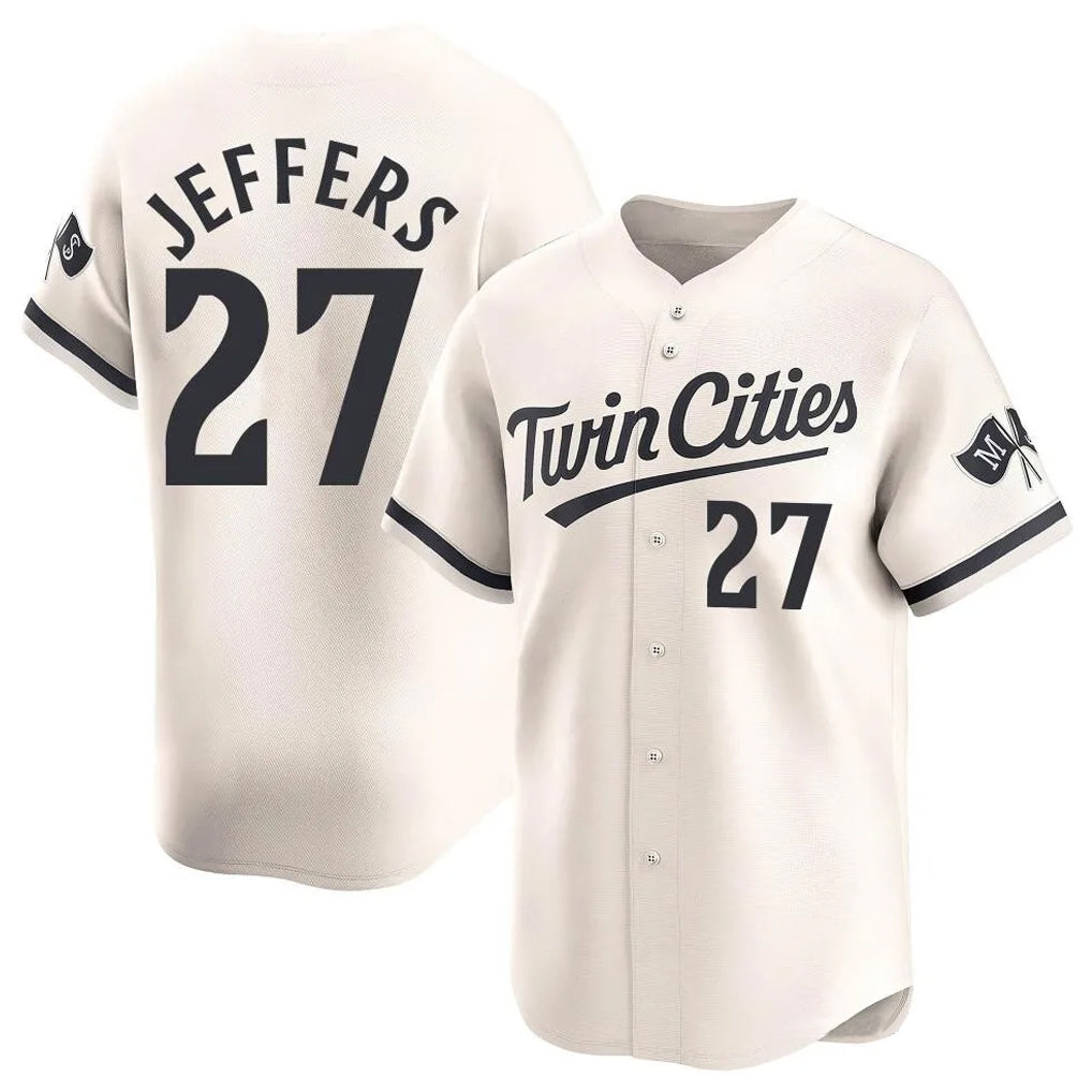 Kooe M.Twins #27 Ryan Jeffers Player Cream Home Limited Stitched Jerseys