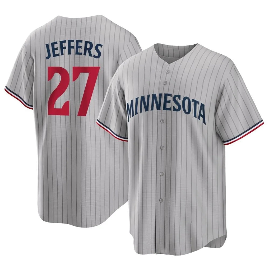 Kooe M.Twins #27 Ryan Jeffers Player Gray Game Limited Home Stitched Jerseys