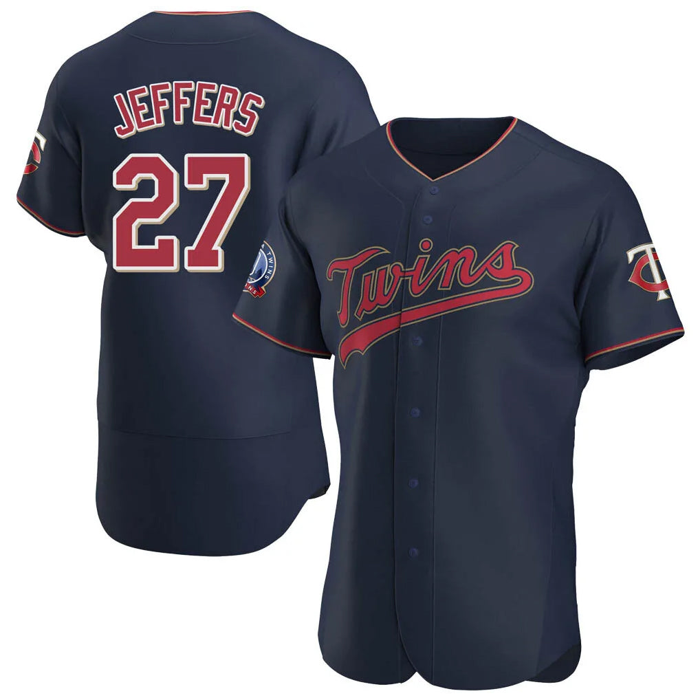 Kooe M.Twins #27 Ryan Jeffers Player Navy 60th Home Limited Elite Stitched Jerseys