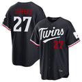 Kooe M.Twins #27 Ryan Jeffers Player Navy Home Game Stitched Jerseys
