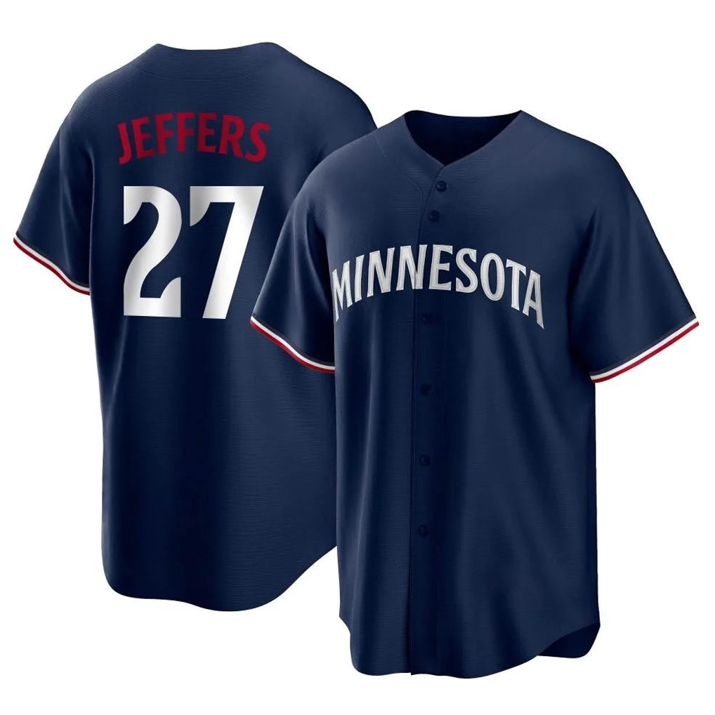 Kooe M.Twins #27 Ryan Jeffers Player Navy Replica Alternate Home Stitched Jerseys