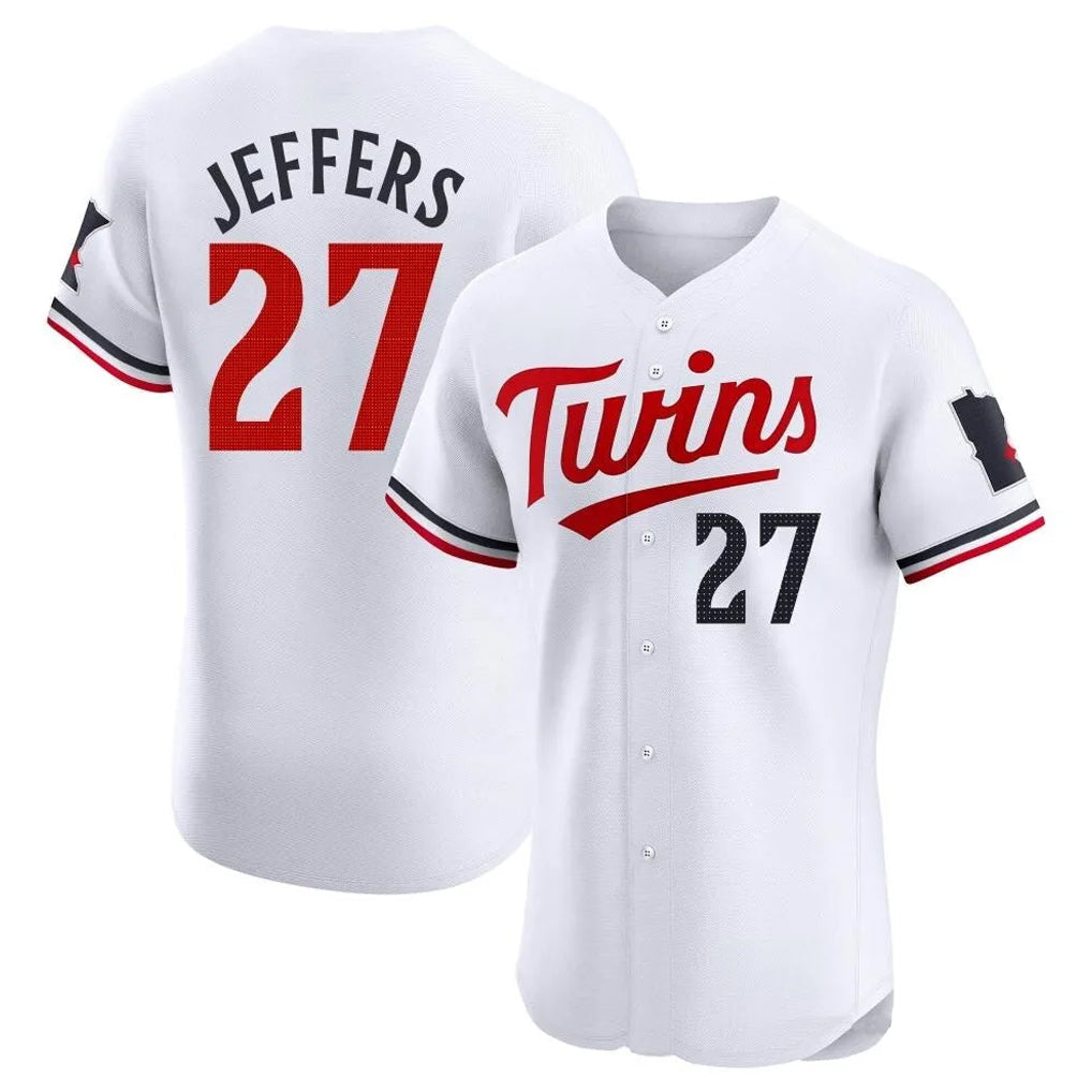 Kooe M.Twins #27 Ryan Jeffers Player White Home Limited Elite Stitched Jerseys