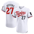 Kooe M.Twins #27 Ryan Jeffers Player White Home Limited Elite Stitched Jerseys