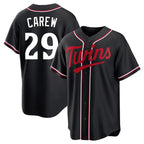 Kooe M.Twins #29 Rod Carew Player Black Fashion Out Home Limited Stitched Jerseys