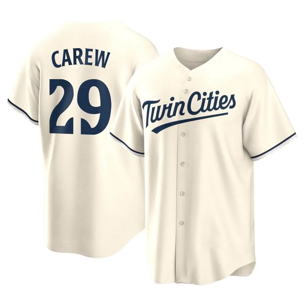 Kooe M.Twins #29 Rod Carew Player Cream Game Limited Home Stitched Jerseys