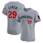 Kooe M.Twins #29 Rod Carew Player Gray Home Limited Elite Stitched Jerseys
