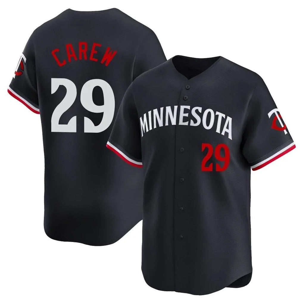 Kooe M.Twins #29 Rod Carew Player Navy Home Limited Stitched Jerseys