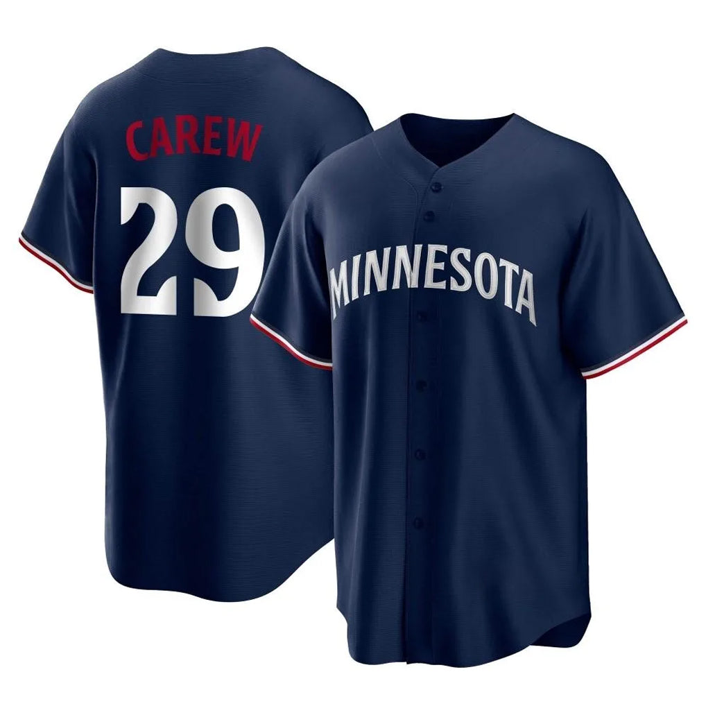 Kooe M.Twins #29 Rod Carew Player Navy Replica Alternate Home Stitched Jerseys