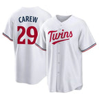 Kooe M.Twins #29 Rod Carew Player White Home Game Stitched Jerseys