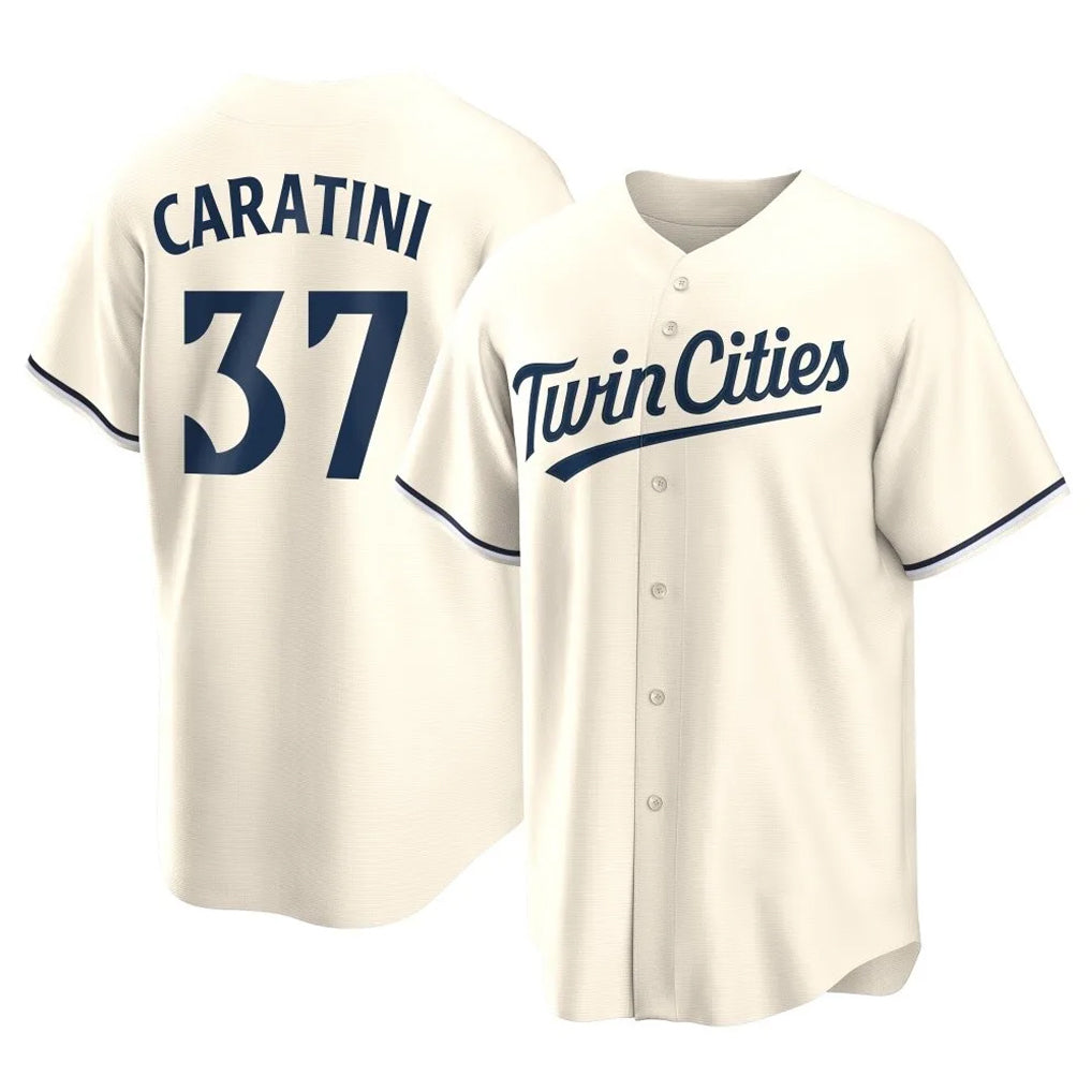 Kooe M.Twins #37 Victor Caratini Player Cream Game Limited Home Stitched Jerseys