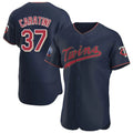 Kooe M.Twins #37 Victor Caratini Player Navy 60th Home Limited Elite Stitched Jerseys