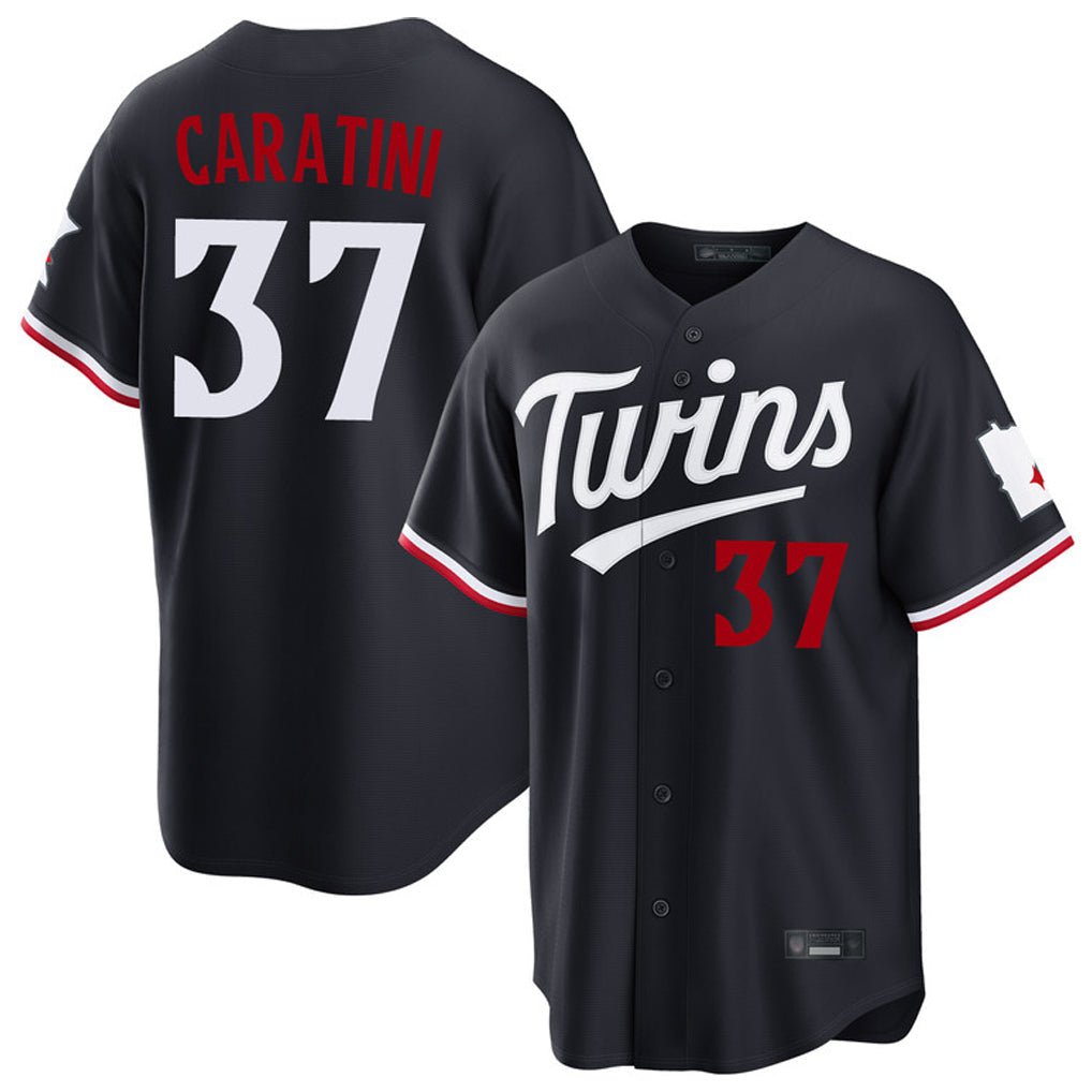 Kooe M.Twins #37 Victor Caratini Player Navy Home Game Stitched Jerseys