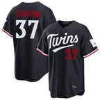 Kooe M.Twins #37 Victor Caratini Player Navy Home Game Stitched Jerseys