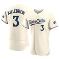 Kooe M.Twins #3 Harmon Killebrew Player Cream Home Limited Elite Stitched Jerseys