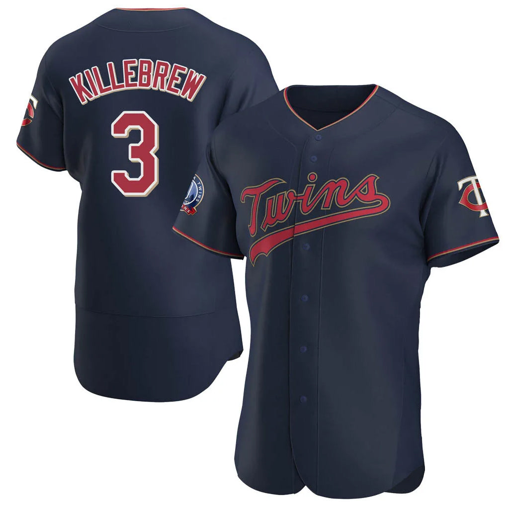 Kooe M.Twins #3 Harmon Killebrew Player Navy 60th Home Limited Elite Stitched Jerseys
