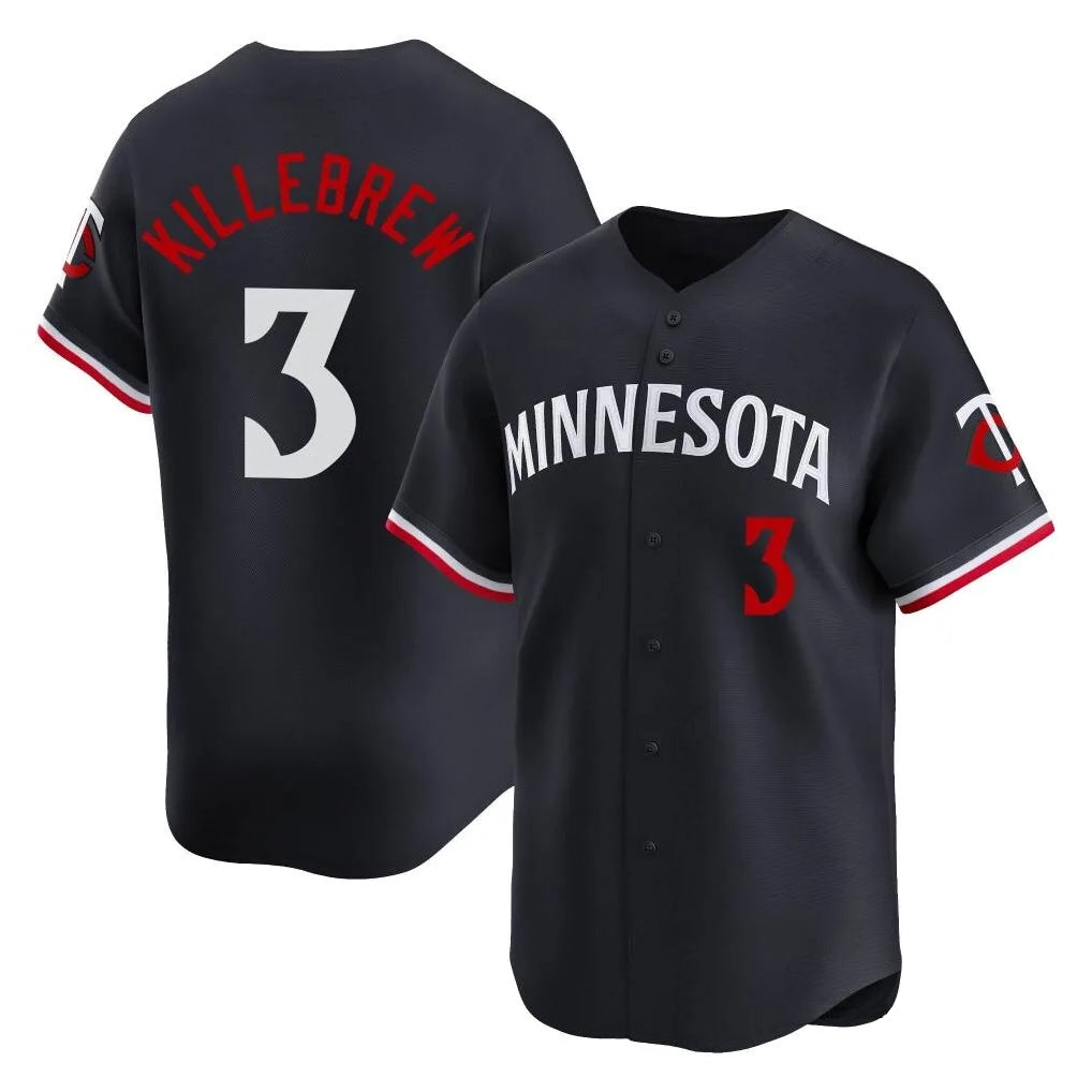 Kooe M.Twins #3 Harmon Killebrew Player Navy Home Limited Stitched Jerseys