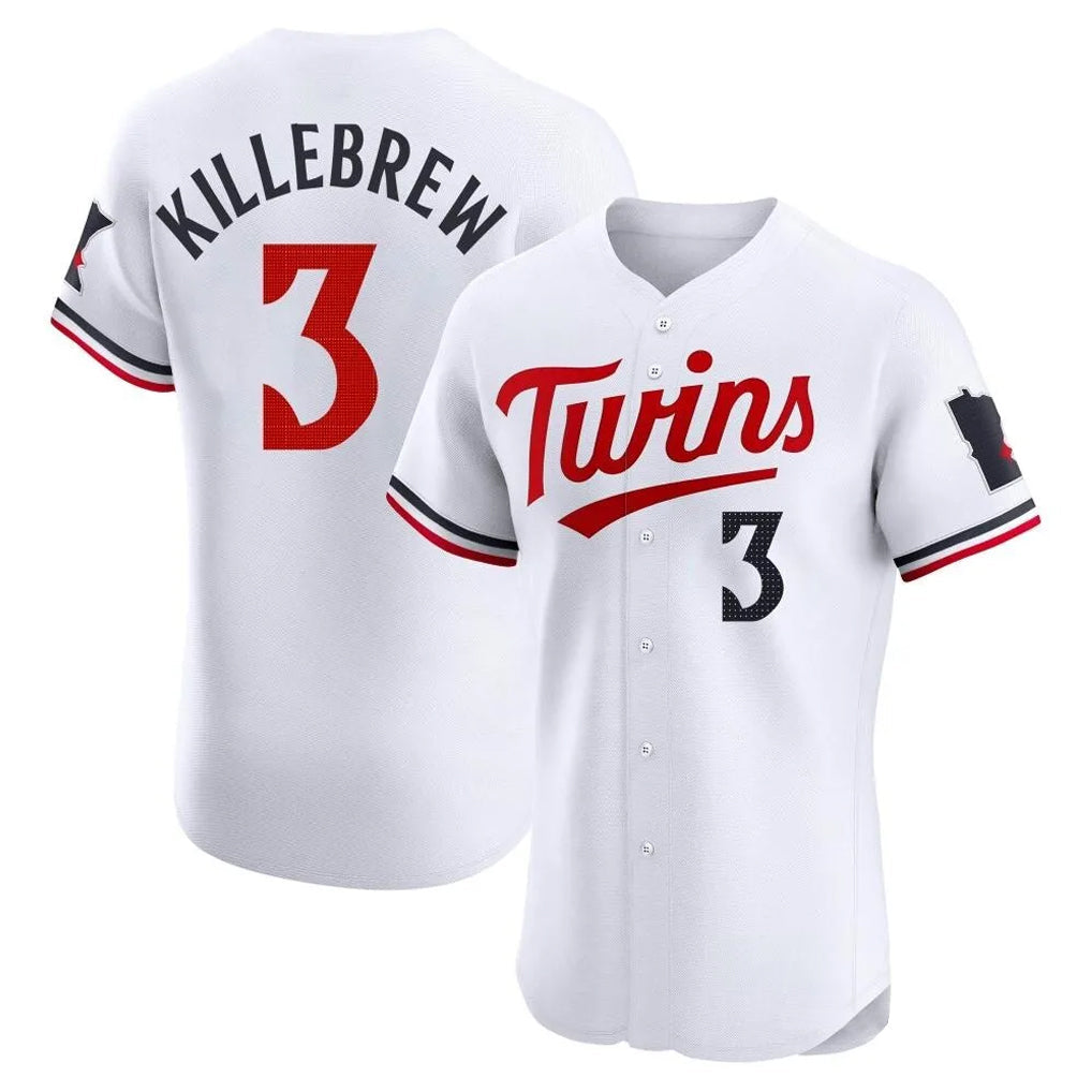 Kooe M.Twins #3 Harmon Killebrew Player White Home Limited Elite Stitched Jerseys