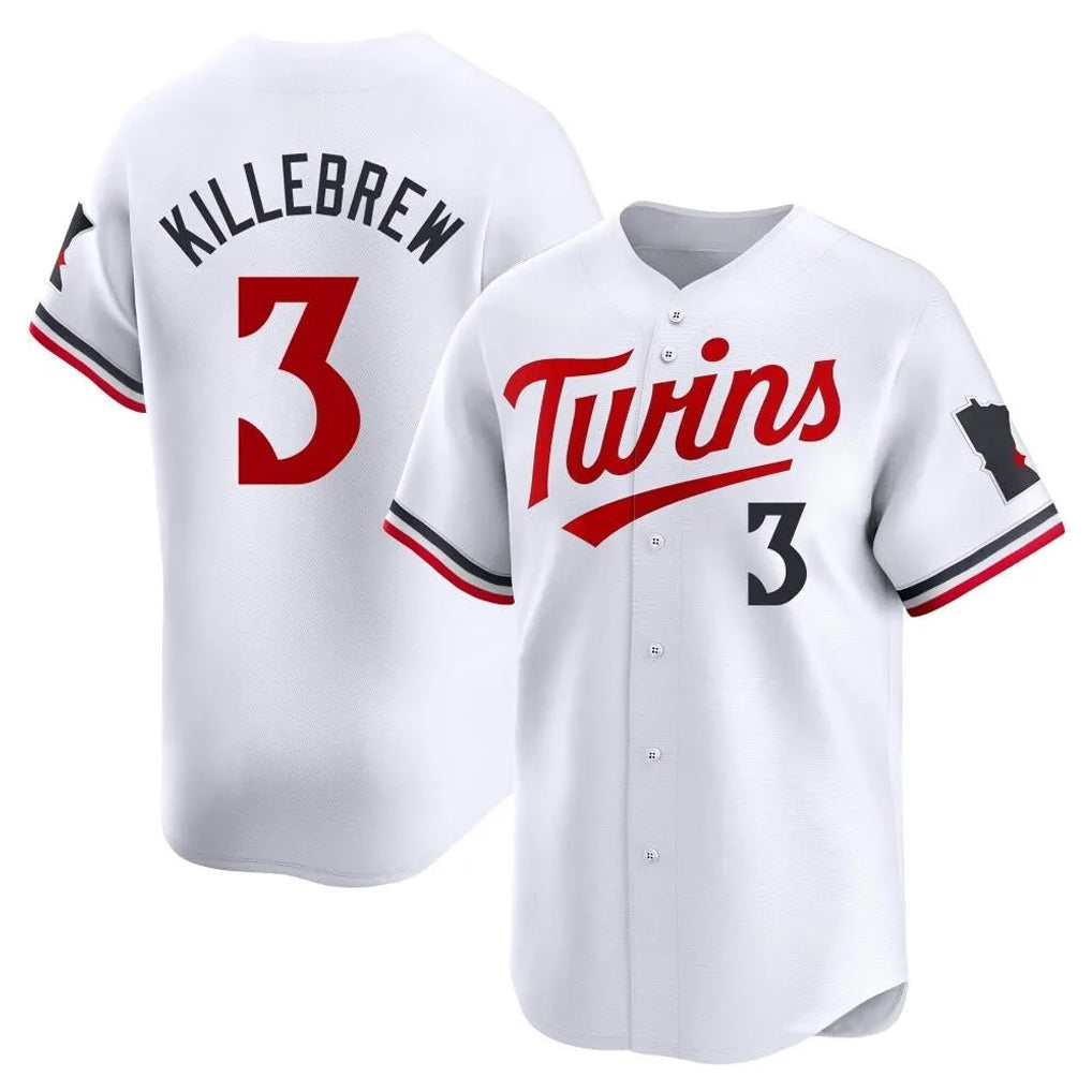 Kooe M.Twins #3 Harmon Killebrew Player White Home Limited Stitched Jerseys