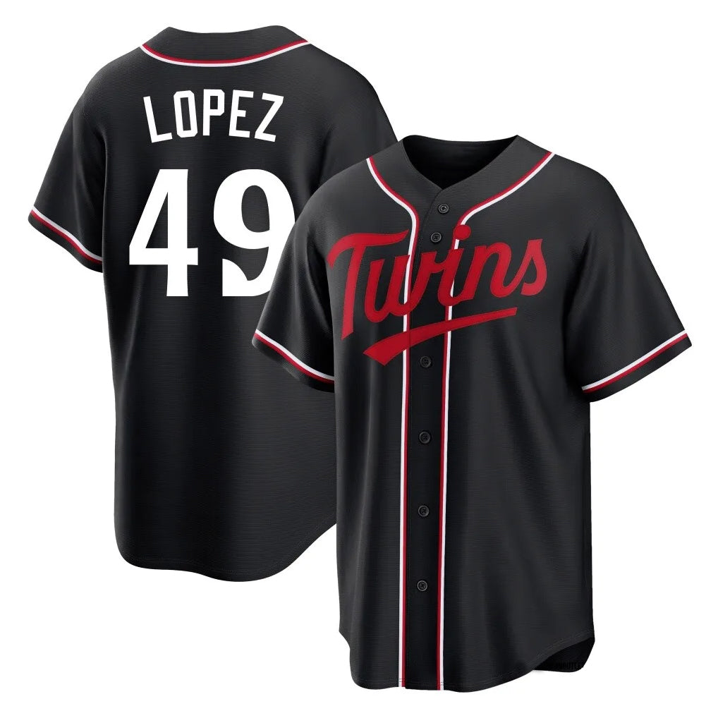 Kooe M.Twins #49 Pablo Lopez Player Black Fashion Out Home Limited Stitched Jerseys