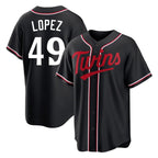 Kooe M.Twins #49 Pablo Lopez Player Black Fashion Out Home Limited Stitched Jerseys