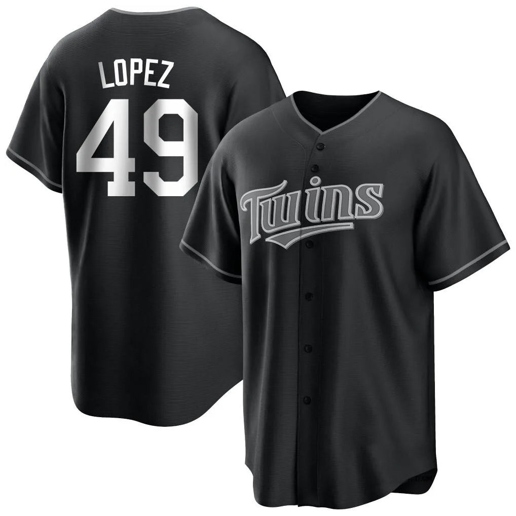 Kooe M.Twins #49 Pablo Lopez Player Black Home Game Stitched Jerseys