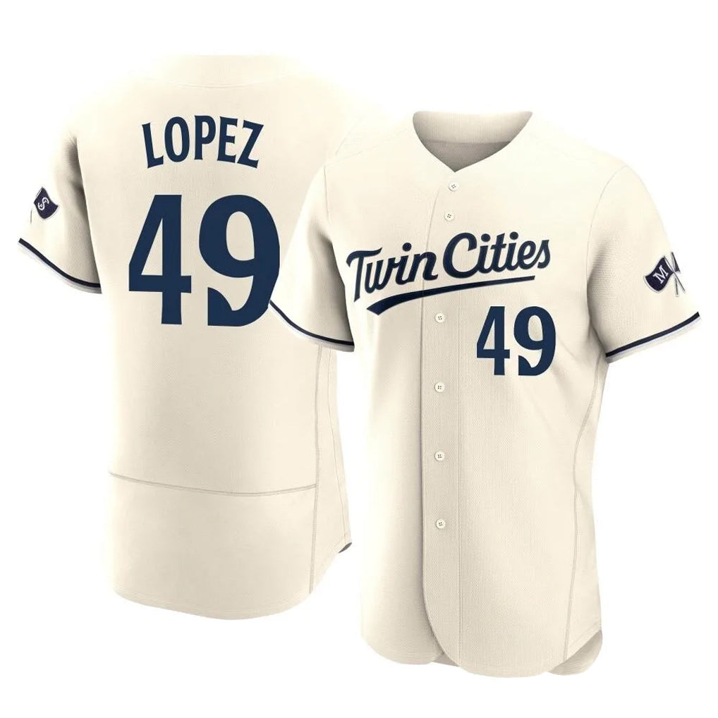 Kooe M.Twins #49 Pablo Lopez Player Cream Home Limited Elite Stitched Jerseys