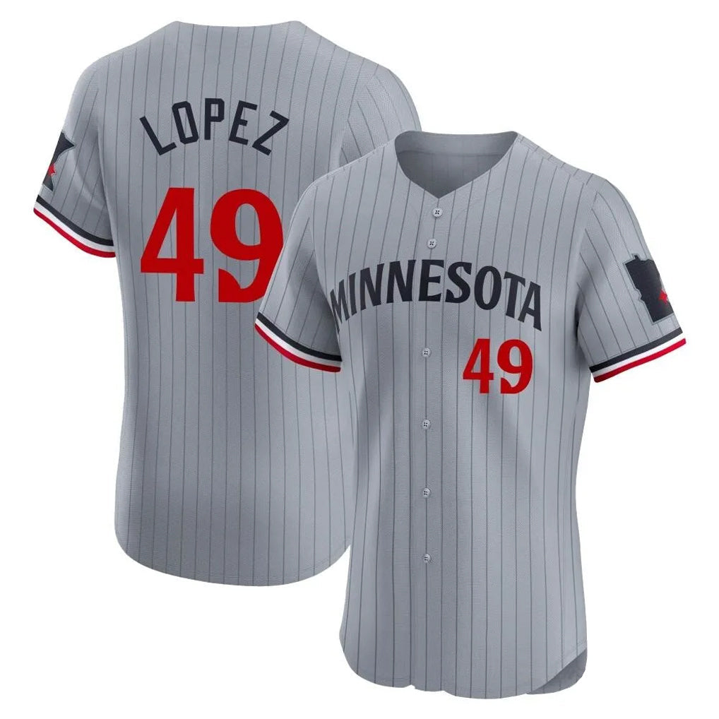 Kooe M.Twins #49 Pablo Lopez Player Gray Home Limited Elite Stitched Jerseys