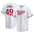 Kooe M.Twins #49 Pablo Lopez Player White Home Game Stitched Jerseys