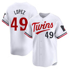 Kooe M.Twins #49 Pablo Lopez Player White Home Limited Stitched Jerseys