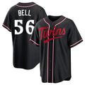 Kooe M.Twins #56 Josh Bell Player Black Fashion Out Home Limited Stitched Jerseys