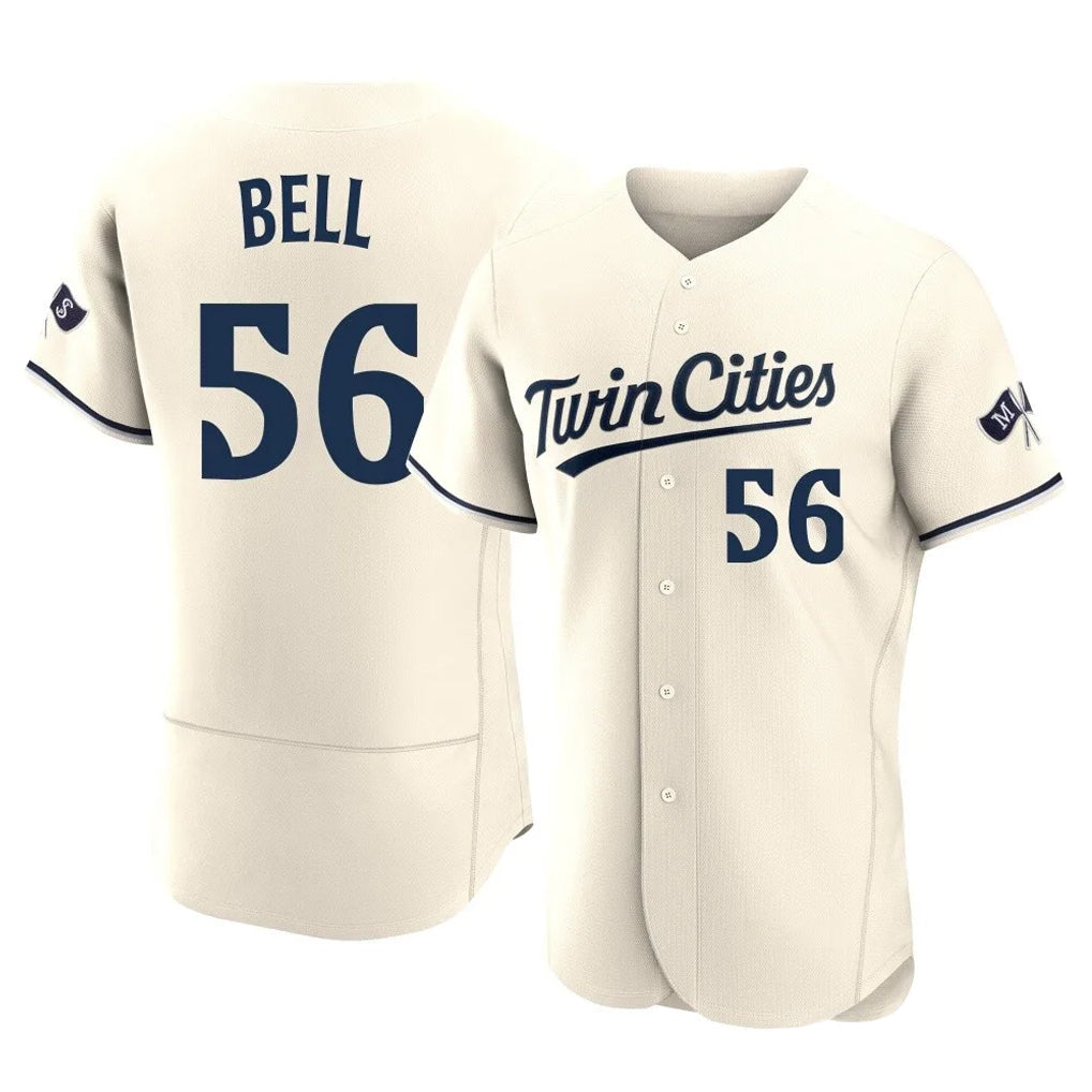 Kooe M.Twins #56 Josh Bell Player Cream Home Limited Elite Stitched Jerseys