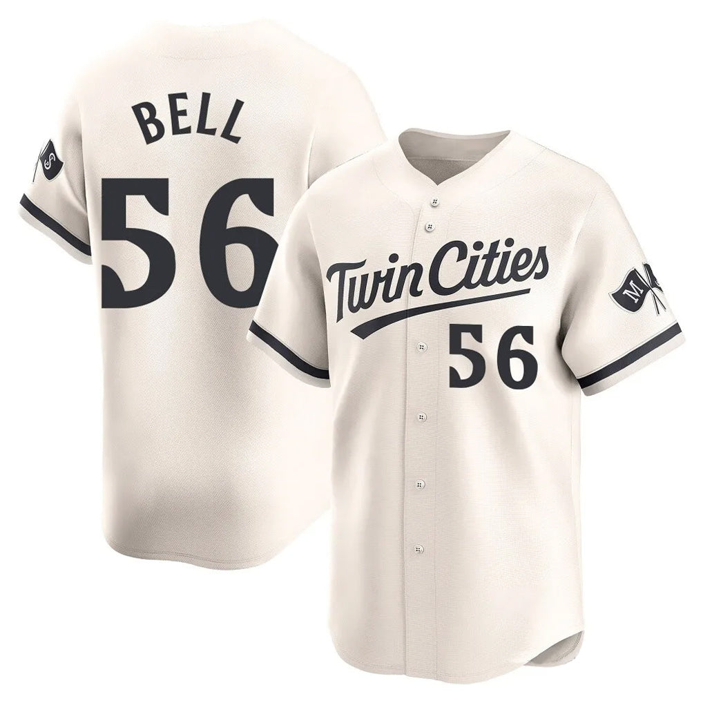 Kooe M.Twins #56 Josh Bell Player Cream Home Limited Stitched Jerseys