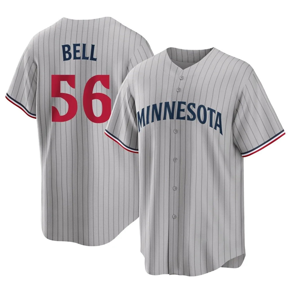 Kooe M.Twins #56 Josh Bell Player Gray Game Limited Home Stitched Jerseys