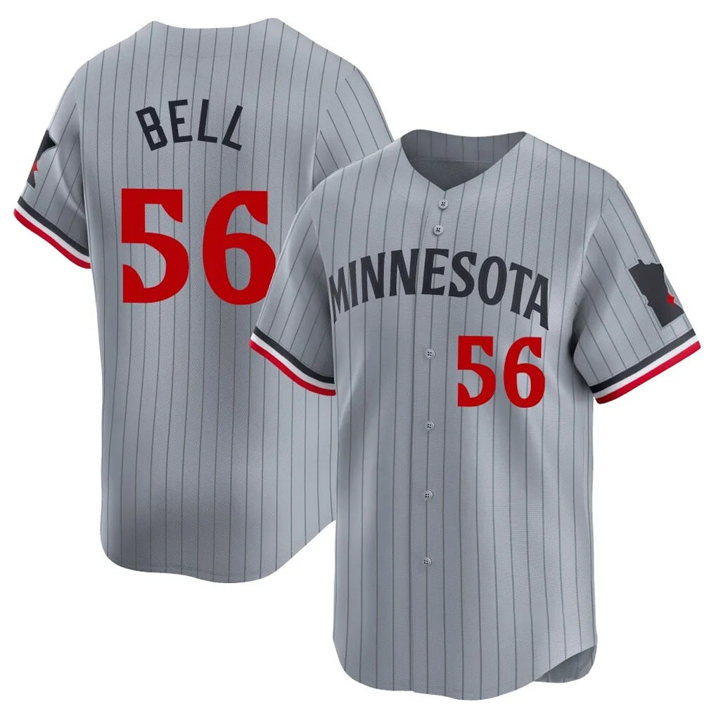 Kooe M.Twins #56 Josh Bell Player Gray Home Limited Stitched Jerseys