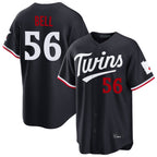 Kooe M.Twins #56 Josh Bell Player Navy Home Game Stitched Jerseys