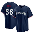 Kooe M.Twins #56 Josh Bell Player Navy Replica Alternate Home Stitched Jerseys