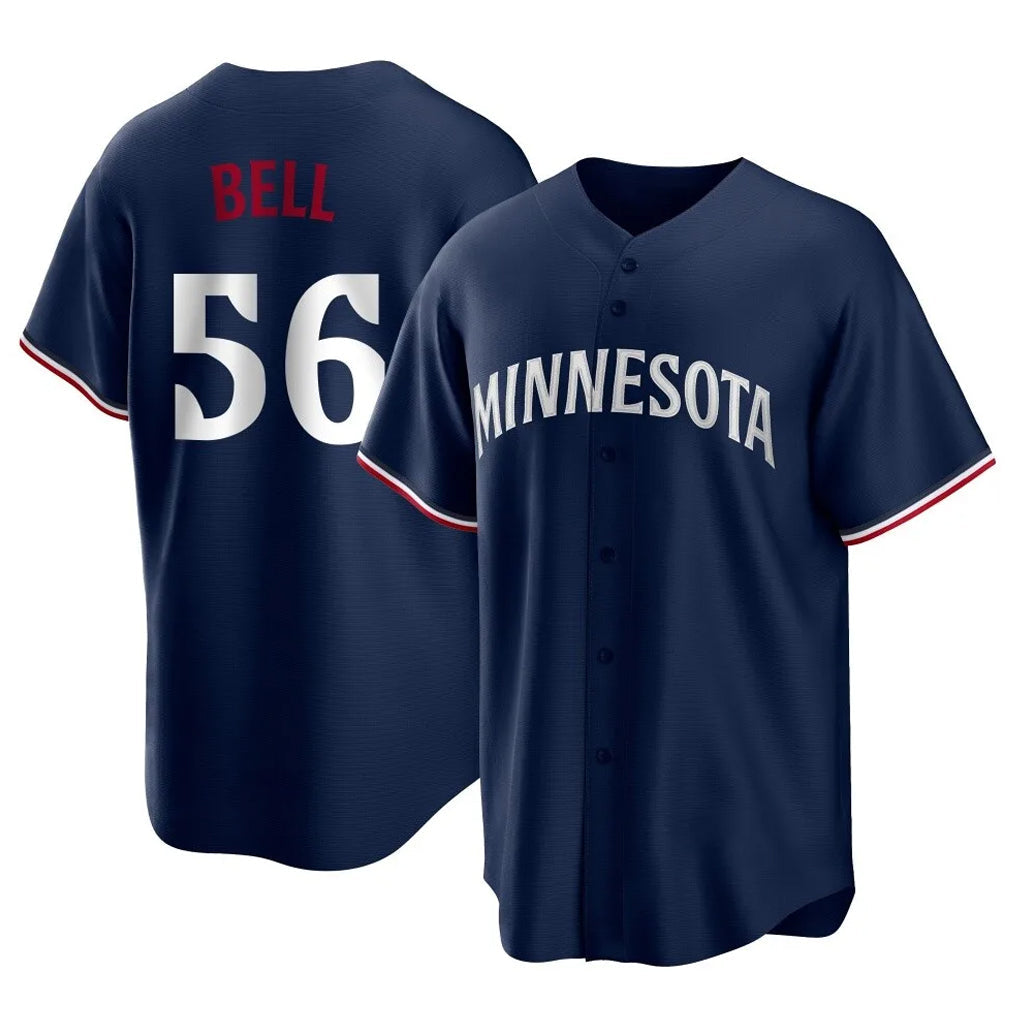 Kooe M.Twins #56 Josh Bell Player Navy Replica Alternate Home Stitched Jerseys