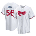 Kooe M.Twins #56 Josh Bell Player White Home Game Stitched Jerseys